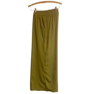 The Magic of Steve & Lindsay Olive green wide leg silky trousers size 1X